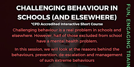 Challenging Behaviours In Schools (And Elsewhere)