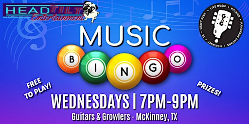 Primaire afbeelding van Music Bingo at Guitars and Growlers - McKinney, TX
