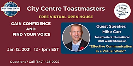 City Centre  Toastmasters: Open House