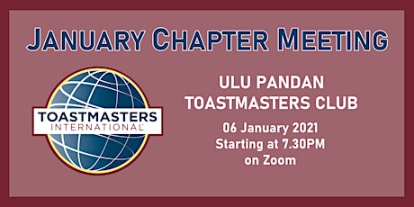 January 2021 Toastmasters Chapter Meeting primary image