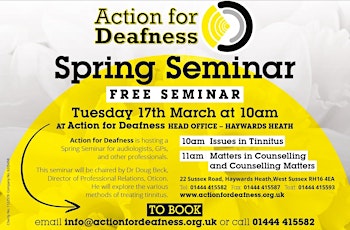 Action for Deafness - Spring Seminar primary image