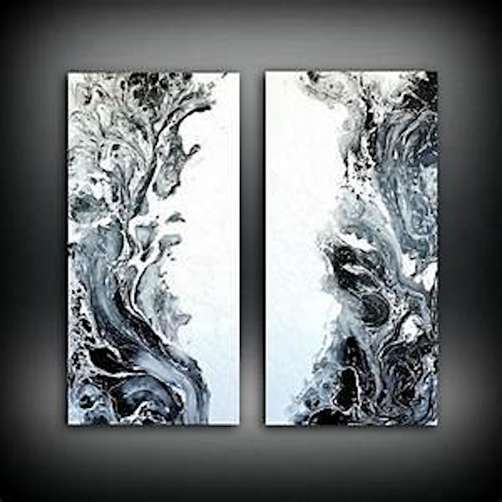 Couples "Kissing Canvas" Fluid Art Party image
