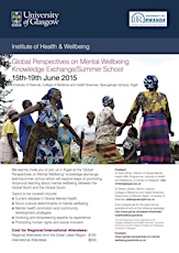 'Global Perspectives on Mental Wellbeing' - Knowledge Exchange/Summer School primary image