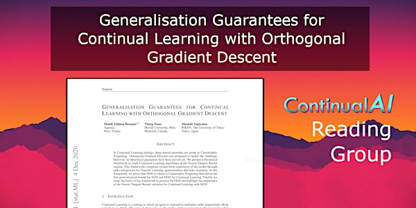 Generalisation Guarantees for CL with Orthogonal Gradient Descent