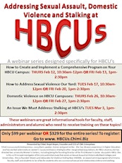 Addressing Sexual Assault, DV & Stalking at HBCUs primary image