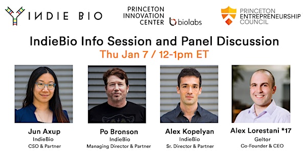 IndieBio Info Session and Panel Discussion