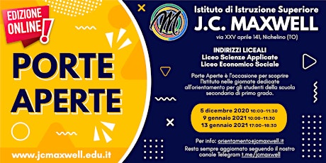 Porte Aperte al Maxwell - Liceo primary image