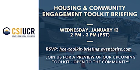 Housing and Community Engagement Toolkit Briefing