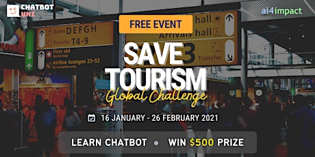 Primaire afbeelding van CHATBOT UNI IMPACT: SAVE TOURISM GLOBAL CHALLENGE