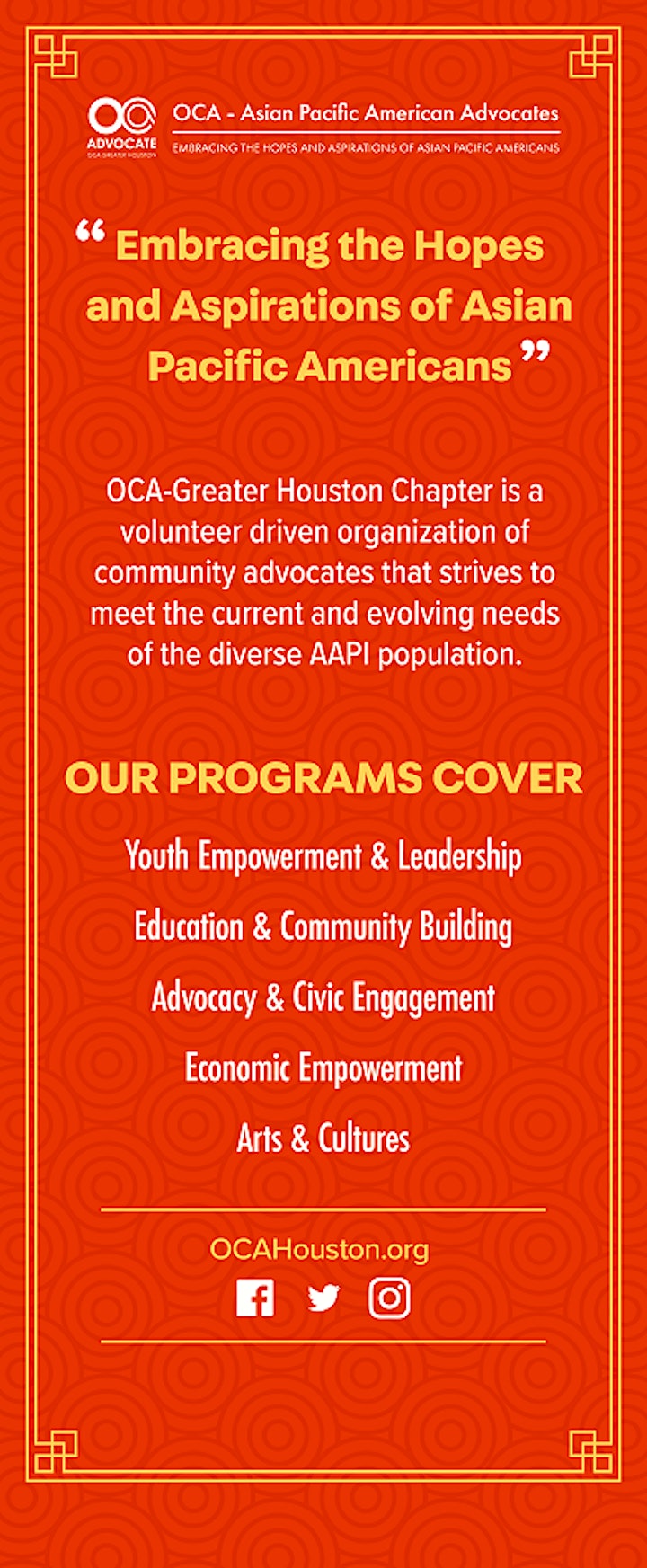 Legacy & Leadership $1 Million Matching Campaign OCA-GH image