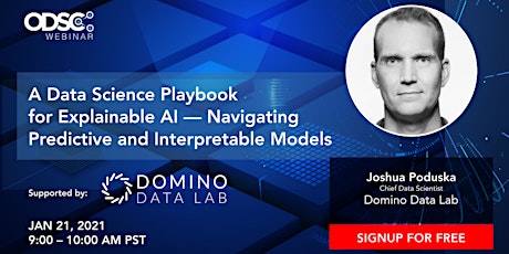 A Data Science Playbook for Explainable AI | Hosted by ODSC primary image