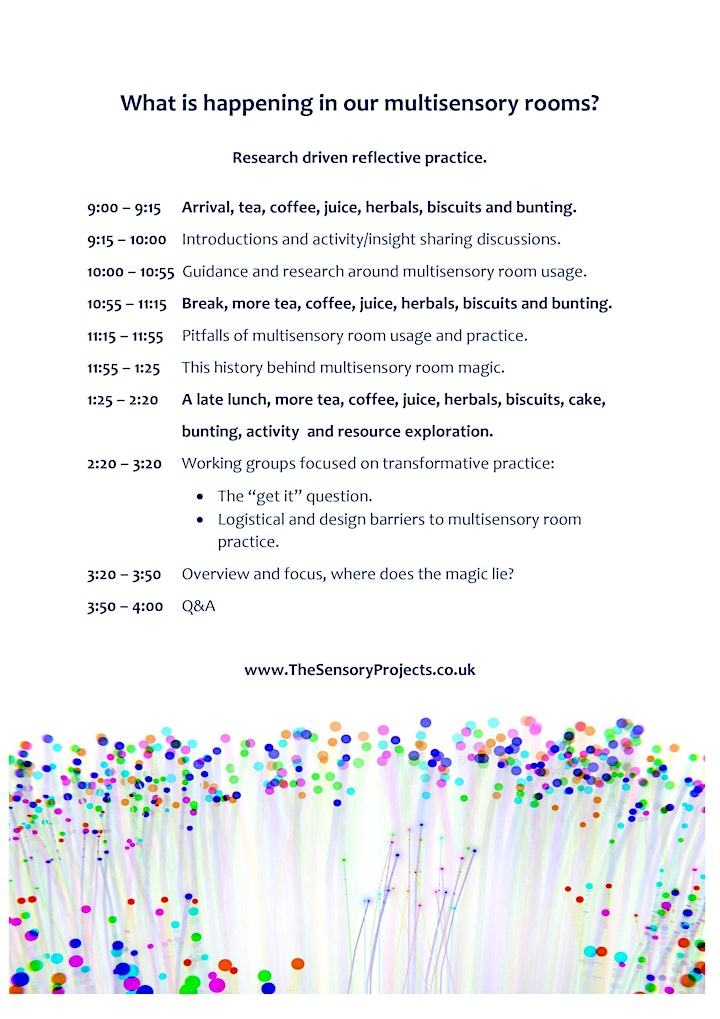 NOW ONLINE What is happening in our multisensory rooms? 2020/21 image