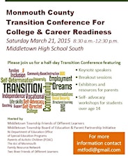 Volunteers & Vendors for Monmouth County Half-Day Transition Conference for College & Career Readiness primary image