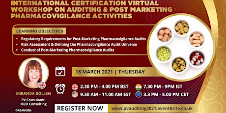 Imagen principal de Auditing & Post-Marketing Pharmacovigilance Activities Workshop