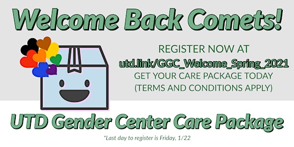 UTD Gender Center Welcome Back Care Package