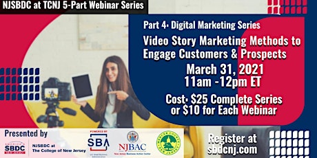 Imagem principal do evento Part 4  - Digital Marketing Series:  Harness  Video Story Marketing