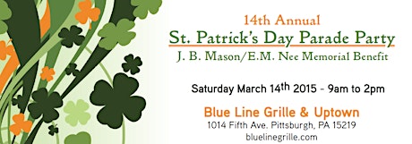 14th Annual St. Patrick's Day Parade Party - J.B. Mason / E.M. Nee Memorial Benefit primary image