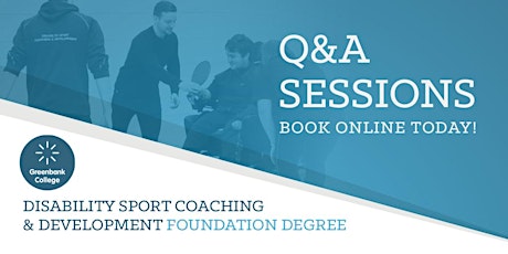 Disability Sport Coaching & Development Foundation Degree - Live Q&A primary image