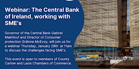 Webinar: The Central Bank of Ireland, working with SME's primary image