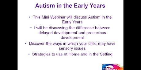 Autism in the Early Years-The Importance of Early Intervention primary image