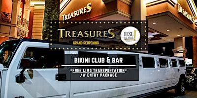 TREASURES Bikini Club & Bar (FREE LIMO + 2 DRINKS) #1 Party [Las Vegas, NV] primary image