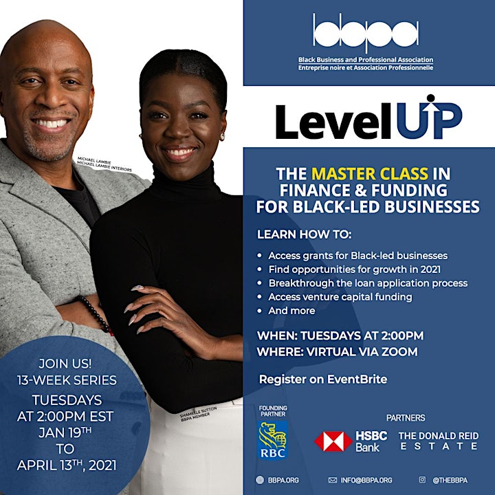 Level UP - The  Finance & Funding Masterclass for Black-led Businesses image