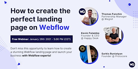 How to create the perfect landing page on Webflow?