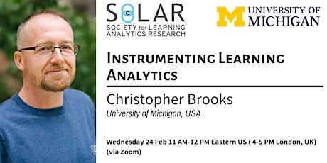 SoLAR Webinar: Instrumenting Learning Analytics with Dr Christopher Brooks primary image