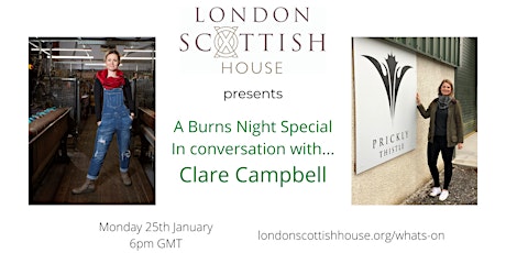 Burns Night Special - In Conversation with Clare Campbell, Prickly Thistle primary image