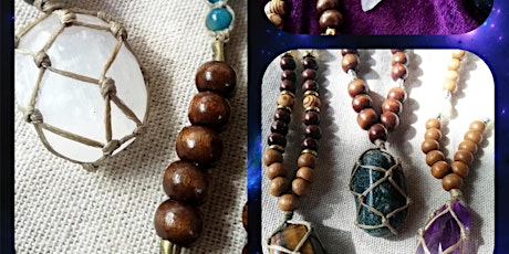 Macrame Crystal Wooden Beaded Necklace Workshop primary image