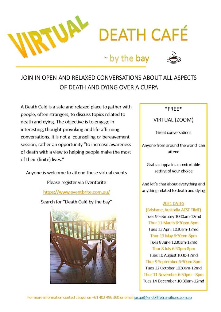 Death Cafe ~ by the bay (Virtual) image