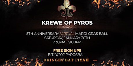 The Krewe of Pyros 5th Annual Virtual Mardi Gras Ball primary image