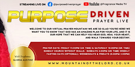 Purpose Driven Prayer (Online) - with P. Gloria Austine primary image