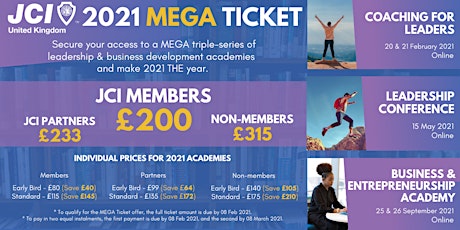 Image principale de JCI UK 2021 MEGA Ticket