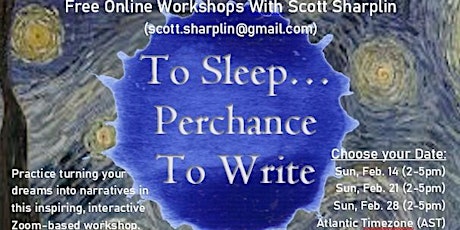 To Sleep... Perchance To Write primary image