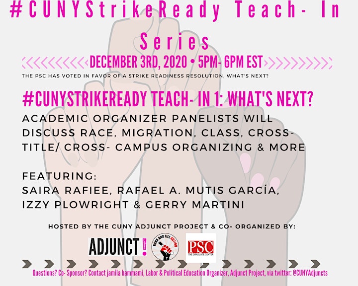 
		#CUNYStrikeReady Teach- In Series: What next? image
