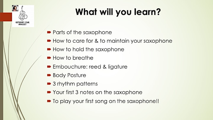 Workshop 1-Discovering the Saxophone image