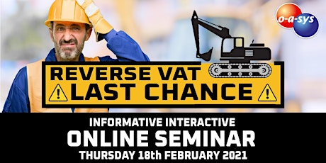 Reverse VAT Charge Seminar - Last Chance for Construction! primary image