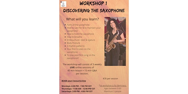 Workshop 1-Discovering the Saxophone