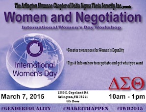 Women and Negotiation - International Women's Day Workshop primary image