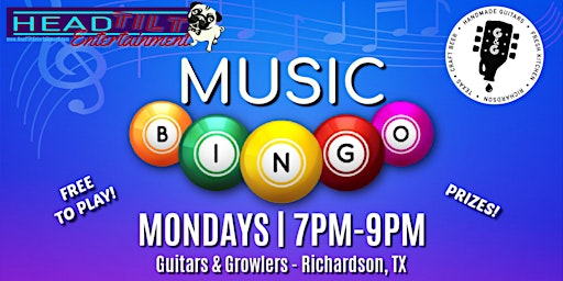 Music Bingo at Guitars and Growlers - Richardson, TX primary image