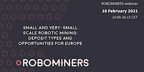 Primaire afbeelding van ROBOMINERS webinar: Small and very-small scale robotic mining
