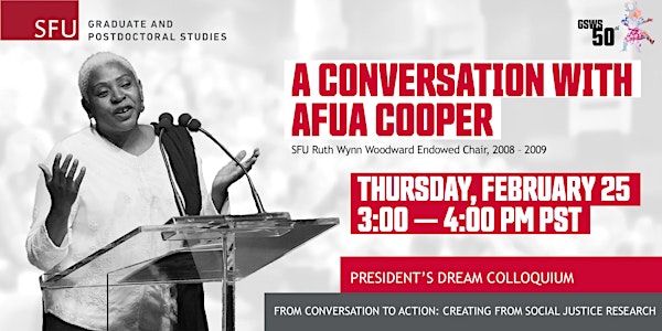 President's Dream Colloquium:  Afua Cooper