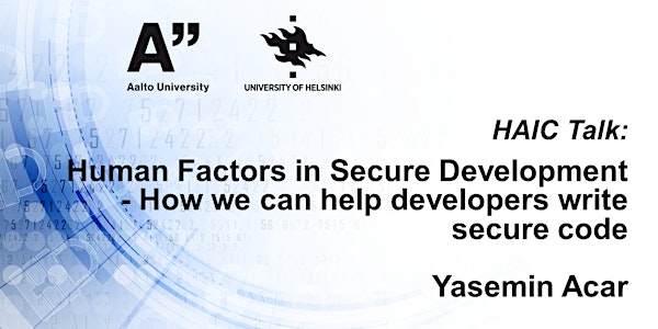 HAIC talk: Human Factors in Secure Development - with Yasemin Acar