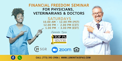 Imagem principal de Financial Freedom Seminar for Physicians, Veterinarians and Doctors