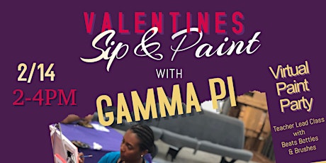 Valentine's Day Sip & Paint [Powered by Beats, Bottles & Brushes] primary image