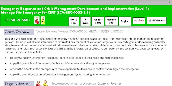 Manage Site Emergency for CERT Register for Run 19
