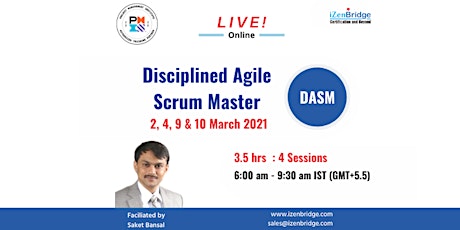 Disciplined Agile Scrum Master 2, 4, 9 & 10 March 2021 primary image