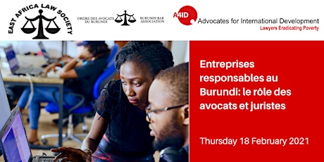 Primaire afbeelding van Entreprises responsables au Burundi: le rôle des avocats et juristes