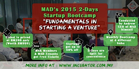 MAD's 2015 Startup Bootcamp (Day 1) : "Getting Started" primary image